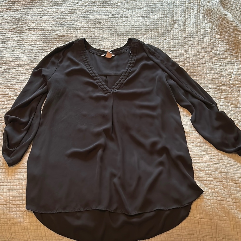 Black V-Neck Blouse (H+M)
